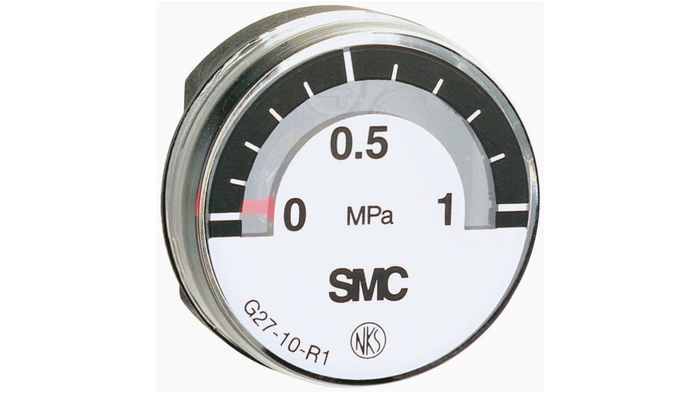 SMC Analogue Pressure Gauge, G43-10-01, 0MPa min.