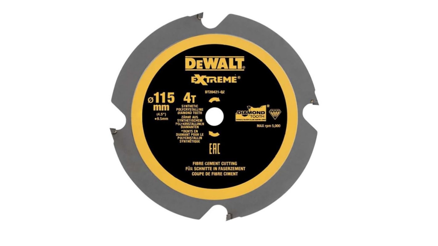 DeWALT 圆锯片, Φ115mm锯条, Φ9.5mm心轴