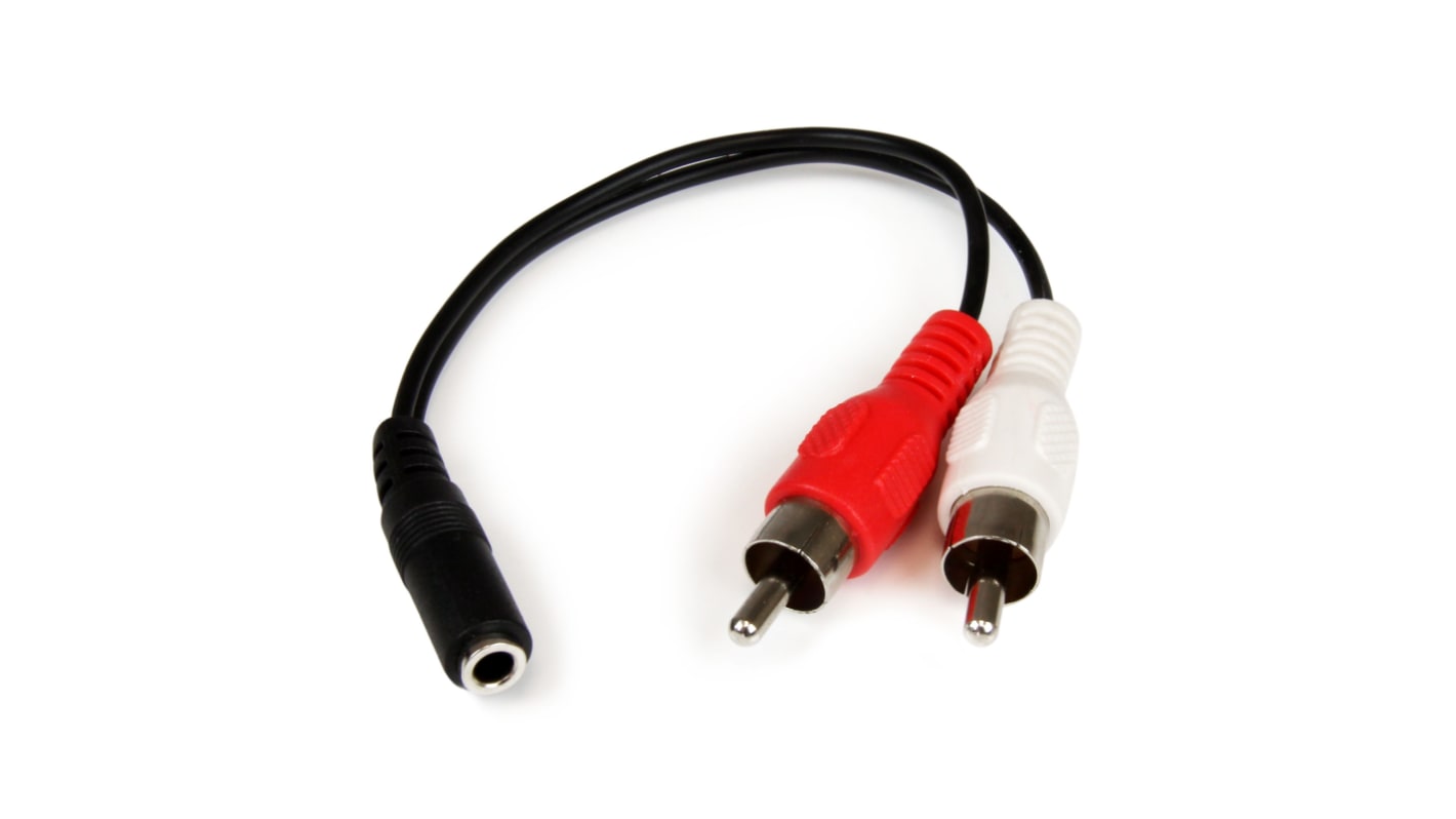 StarTech.com AUXケーブル 3.5 mmステレオジャック RCA x 2 150mm
