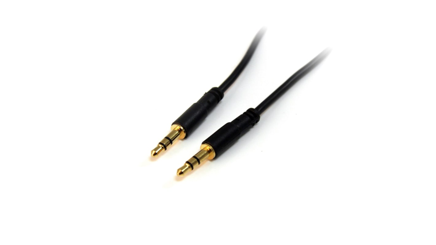 StarTech.com Male 3.5mm Stereo Jack to Male 3.5mm Stereo Jack Aux Cable, Black, 4.6m MU15MMS