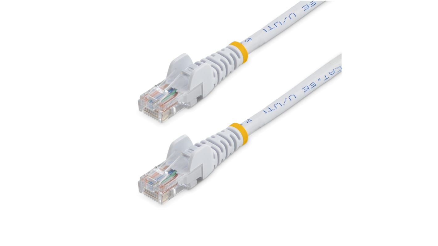 Cable Ethernet Cat5e U/UTP StarTech.com de color Blanco, long. 5m, funda de PVC, Calificación CM
