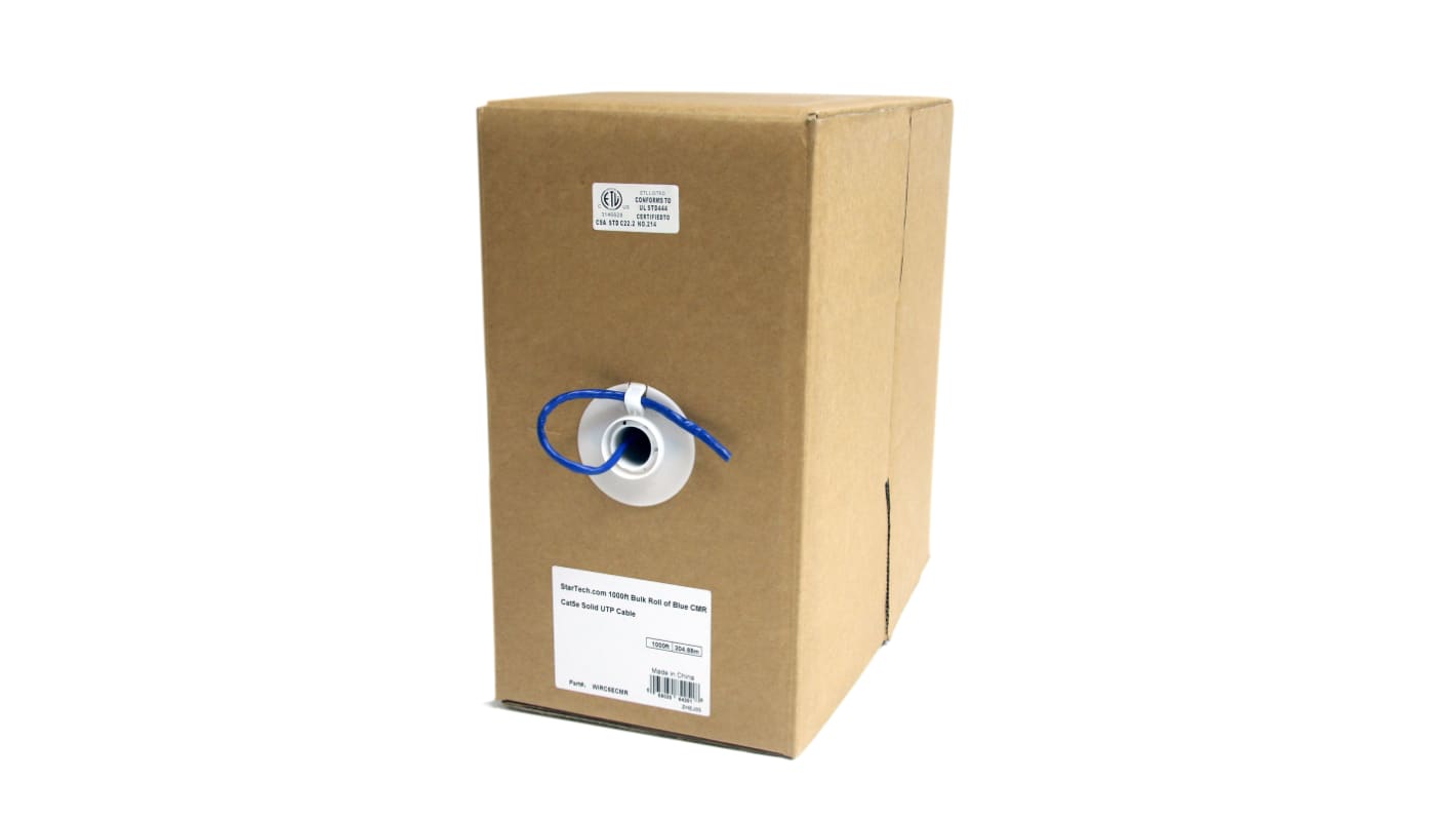 StarTech.com, 305m Cat5e, Blue, U/UTP Unshielded, Unterminated PVC Sheath
