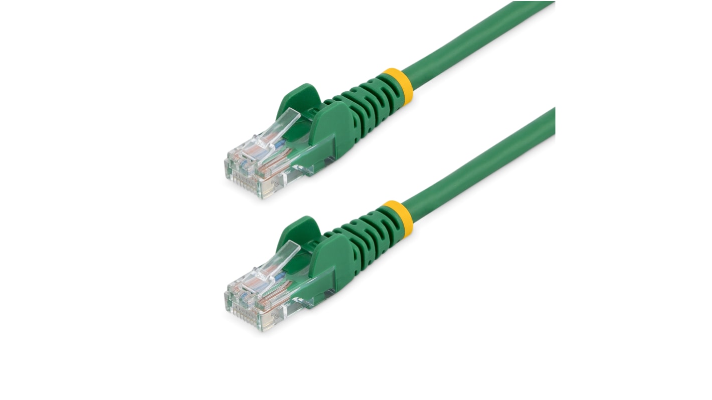 StarTech.com, 2m Cat5e, Green RJ45 to Male RJ45 Male, U/UTP Unshielded, Terminated PVC Sheath