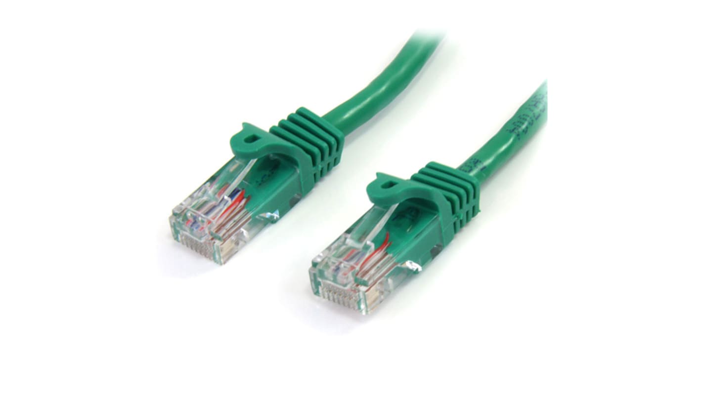 StarTech.com, 3m Cat5e, Green RJ45 to Male RJ45 Male, U/UTP Unshielded, Terminated PVC Sheath