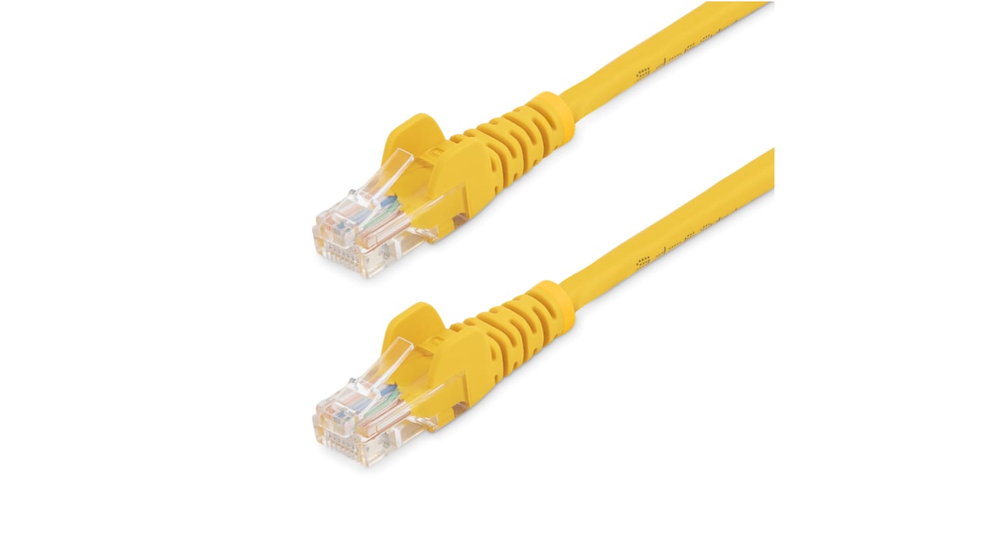 Cable Ethernet Cat5e U/UTP StarTech.com de color Amarillo, long. 0.5m, funda de PVC, Calificación CM