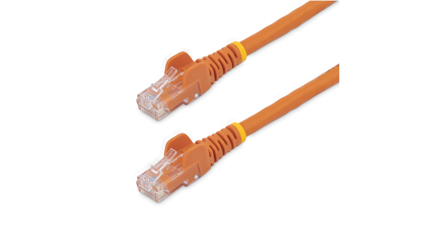 Cable Ethernet Cat6 U/UTP StarTech.com de color Naranja, long. 5m, funda de PVC, Calificación CMG