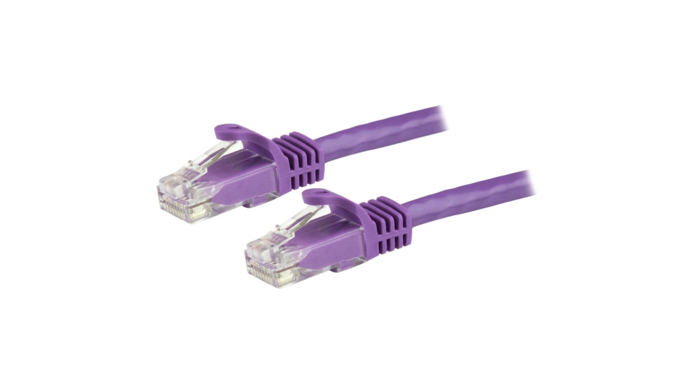StarTech.com, 5m Cat6, Purple RJ45 to Male RJ45 Male, U/UTP Unshielded, Terminated PVC Sheath