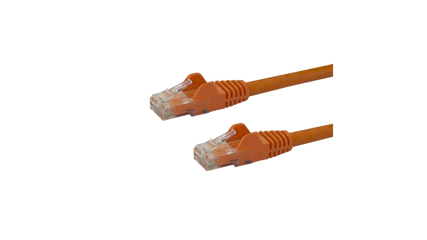 Cable Ethernet Cat6 U/UTP StarTech.com de color Naranja, long. 10m, funda de PVC, Calificación CMG