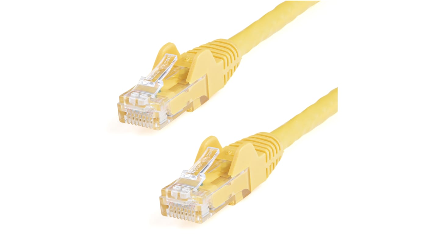 Cavo Ethernet Cat6 (U/UTP) StarTech.com, guaina in PVC col. Giallo, L. 15m, Con terminazione