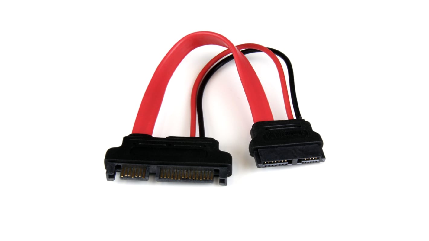 StarTech.com Female Slimline SATA to Male SATA Data; SATA Power  Cable, 152.4mm