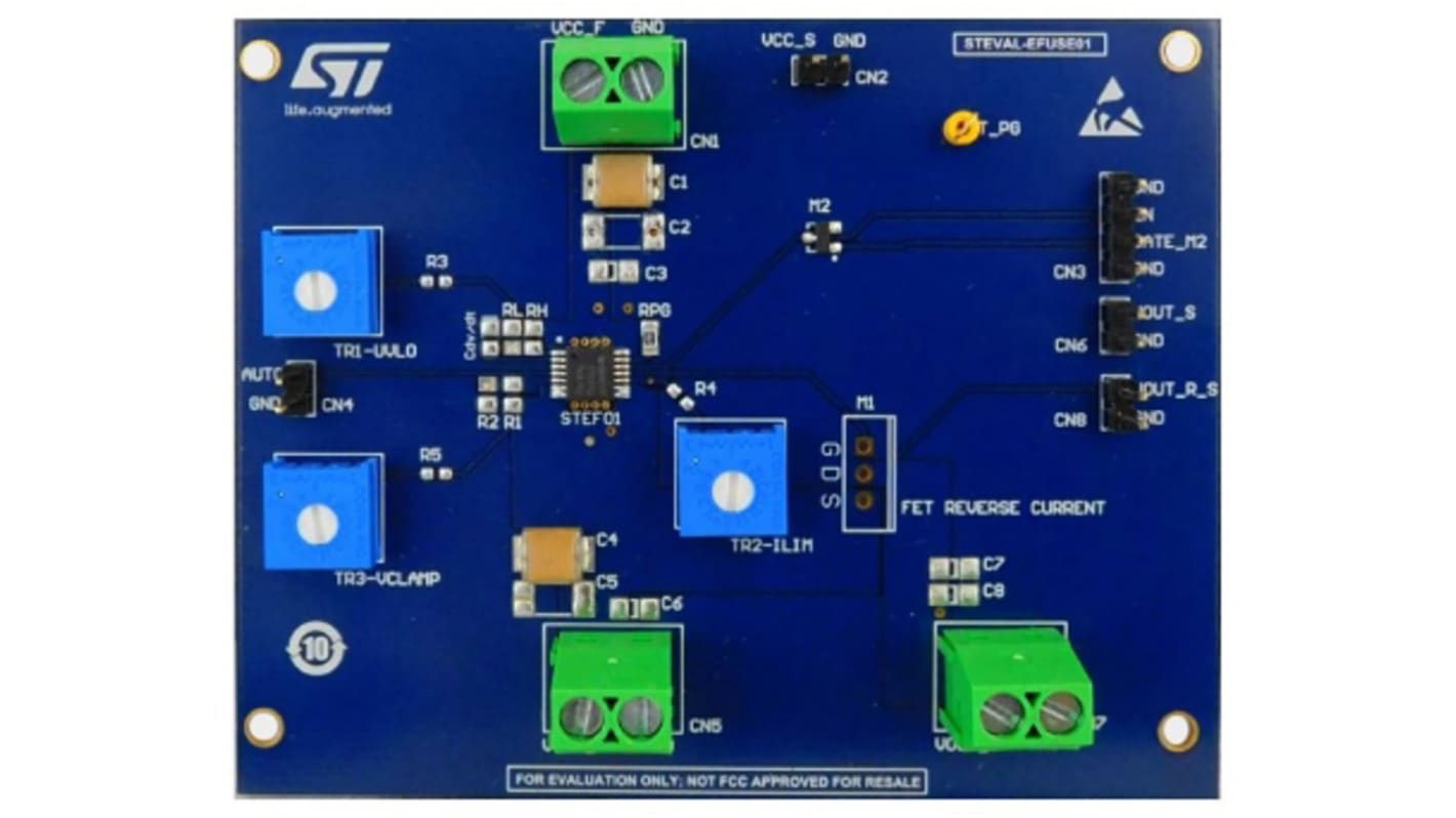 STMicroelectronics STEF01 Fully Programmable Universal Electronic Fuse, 电熔丝 评估测试板, STEF01芯片