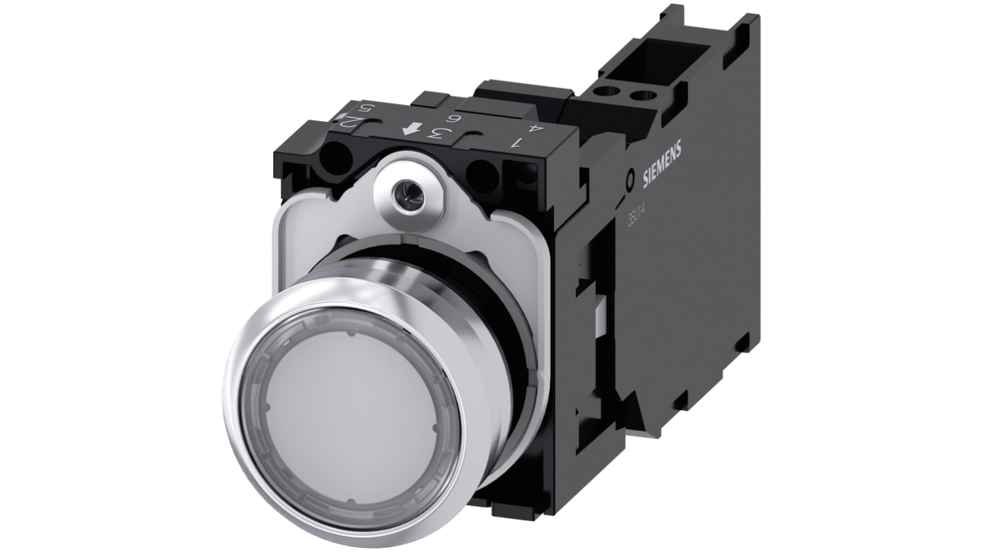 Siemens 带灯按钮开关, Φ22mm开孔, 透明圆形塑料, SPST, IP66, IP67, IP69(IP69K), SIRIUS ACT 3SU11系列