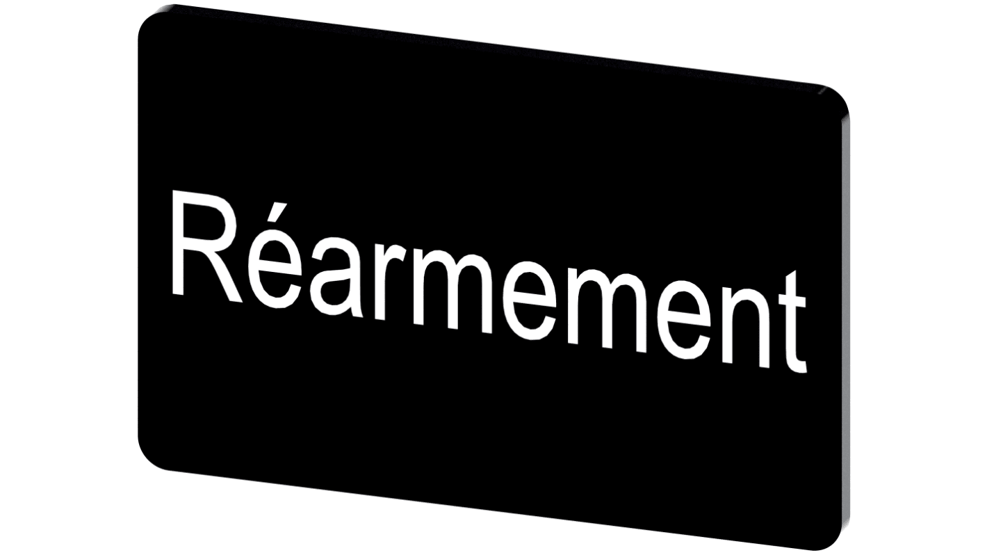 Siemens 按钮标识牌 标签板, "Réarmement"文字, SIRIUS ACT 3SU19系列