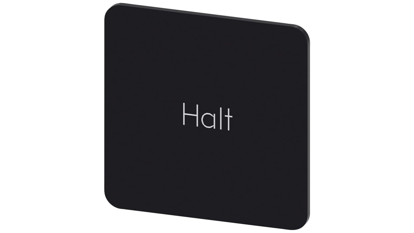 Siemens Labeling plate, Halt