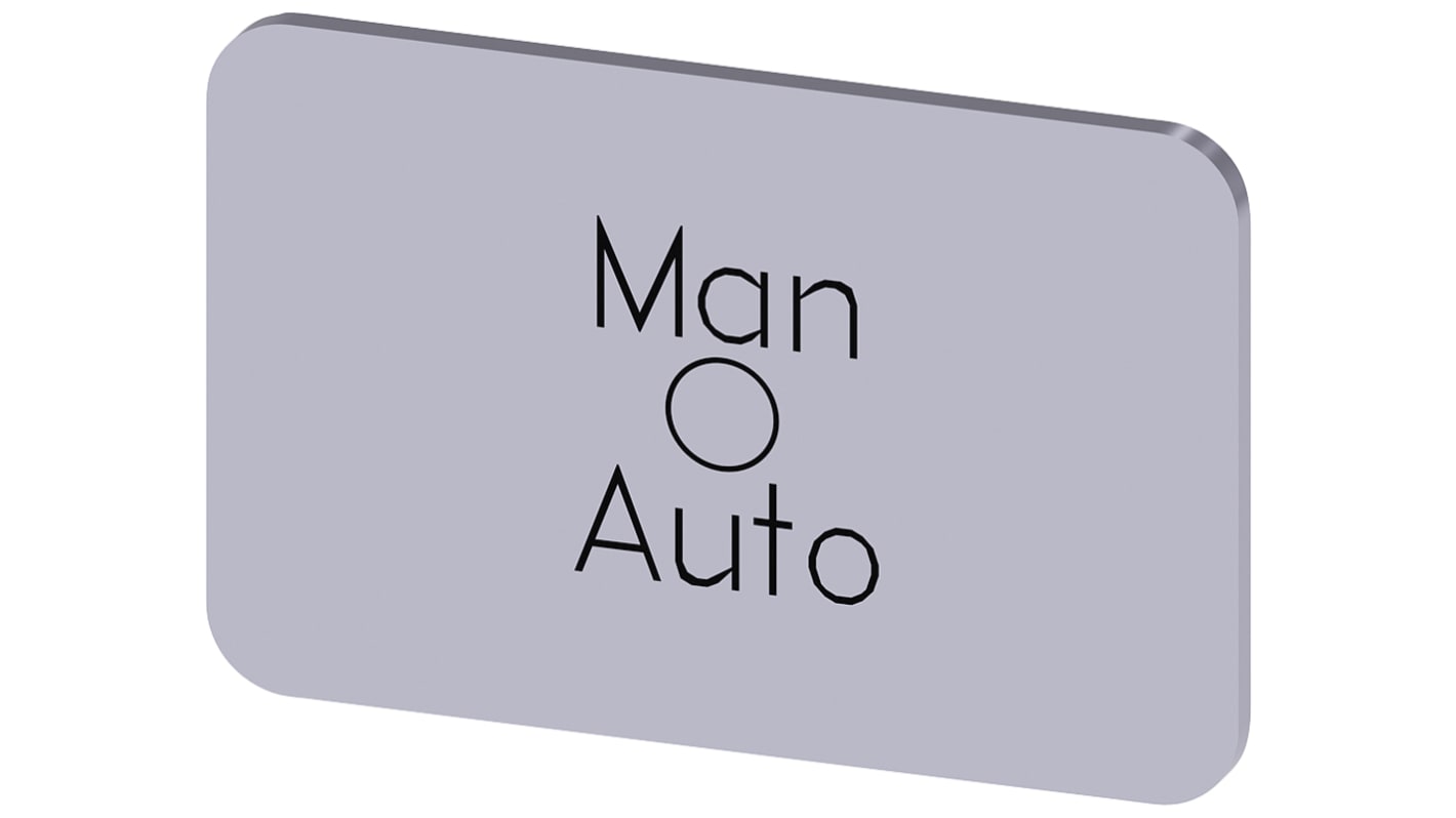 Siemens Labeling plate, Man - O - Auto