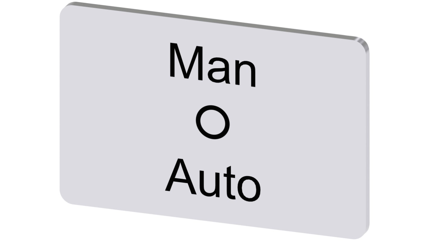 Siemens Labeling plate, Man - O - Auto