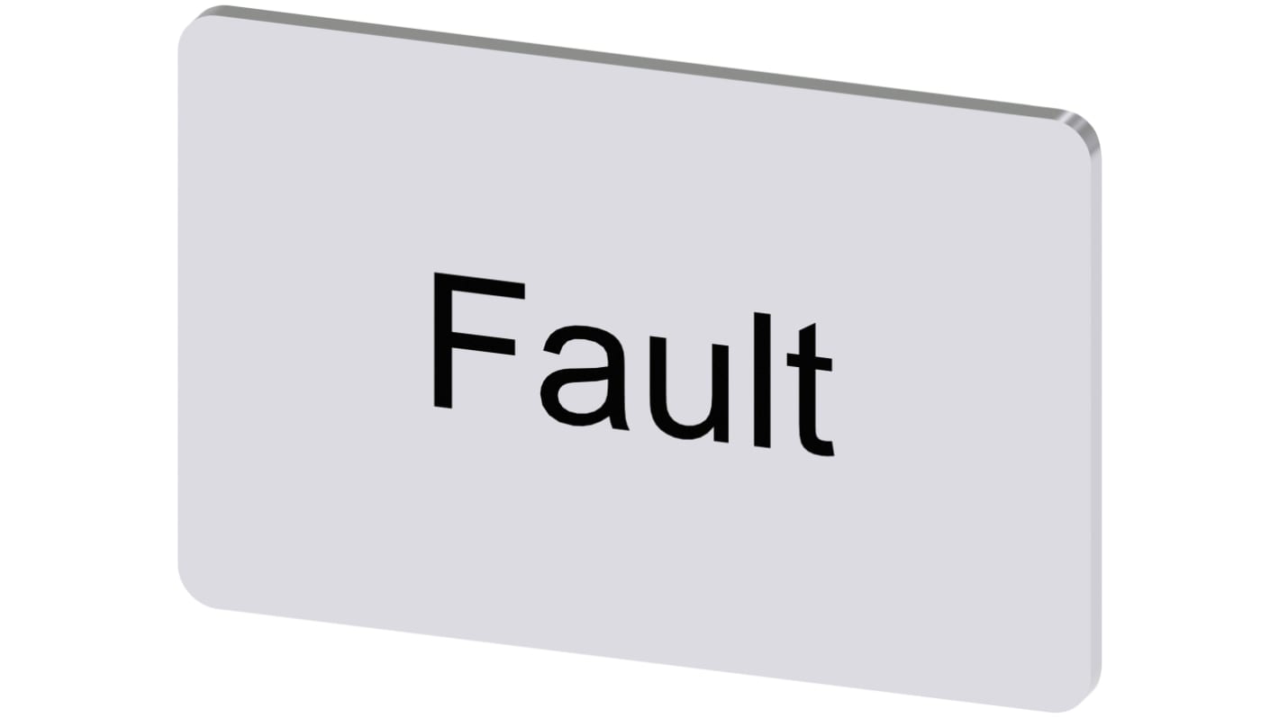 Siemens Labeling plate, Fault