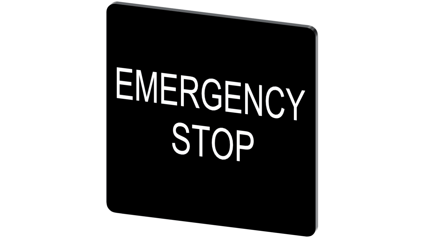 Siemens Labeling plate, Emergency Stop