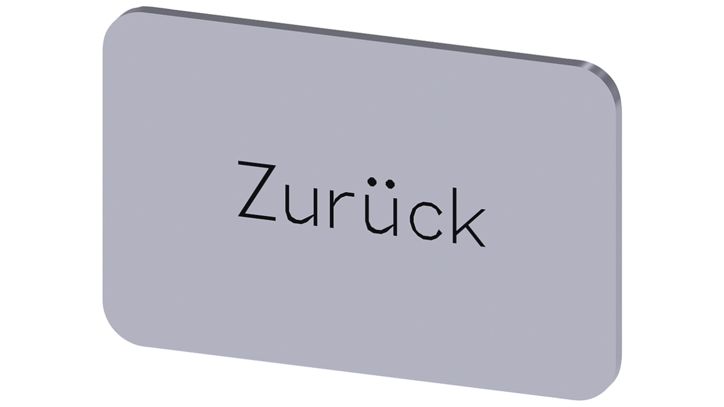 Siemens Labeling plate, Zurück