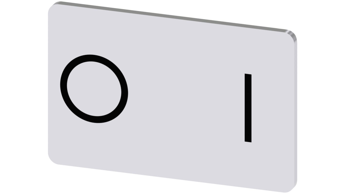 Siemens 按钮标识牌 标签板, "O - I"文字, SIRIUS ACT 3SU19系列