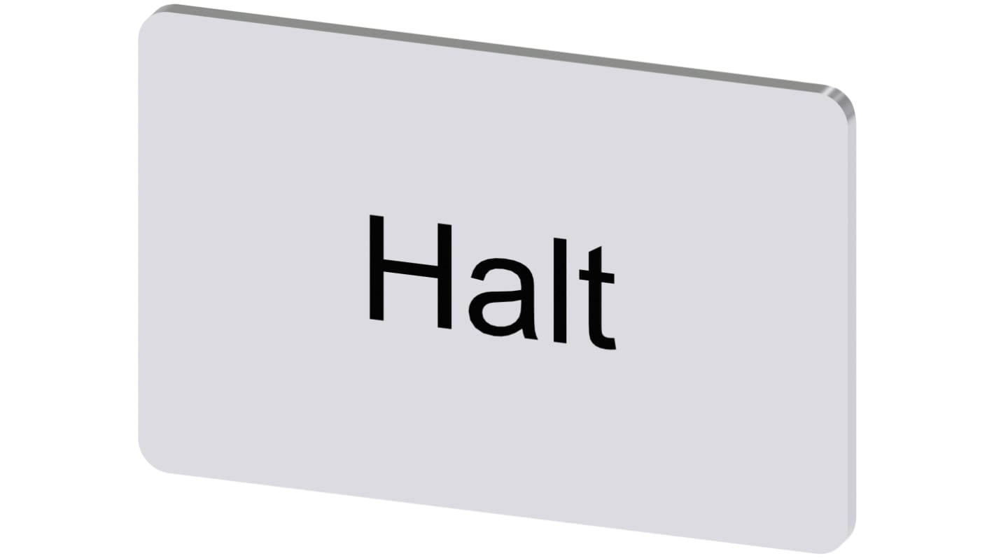 Siemens 按钮标识牌 标签板, "Halt"文字, SIRIUS ACT 3SU19系列