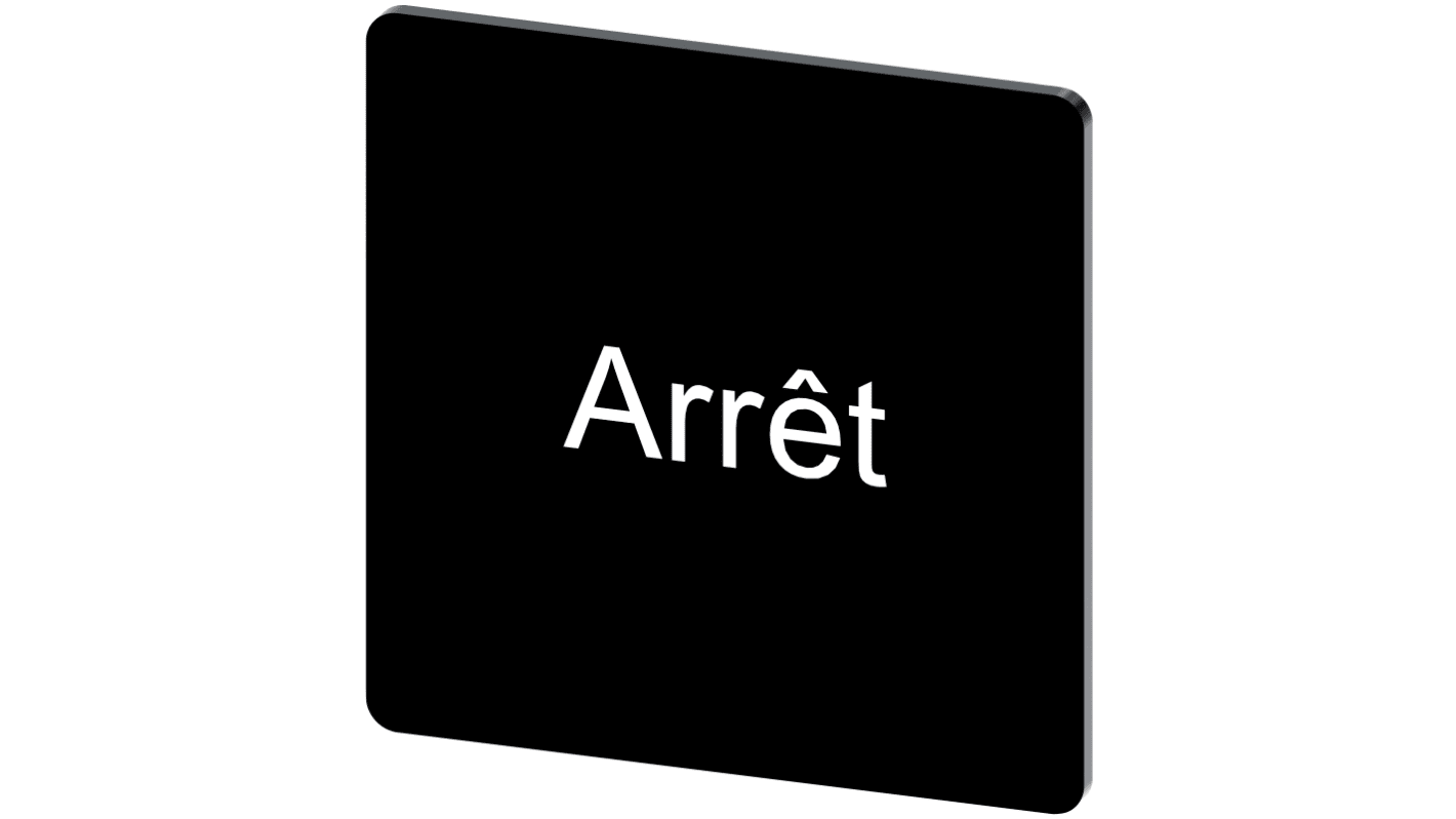 Siemens 按钮标识牌 标签板, "Arrêt"文字, SIRIUS ACT 3SU19系列