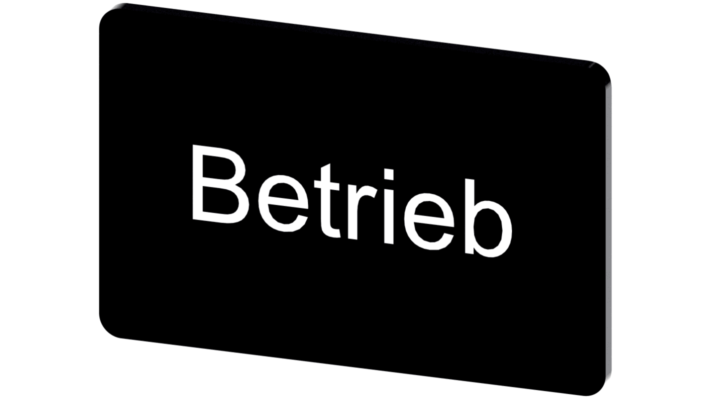 Siemens 按钮标识牌 标签板, "Betrieb"文字, SIRIUS ACT 3SU19系列