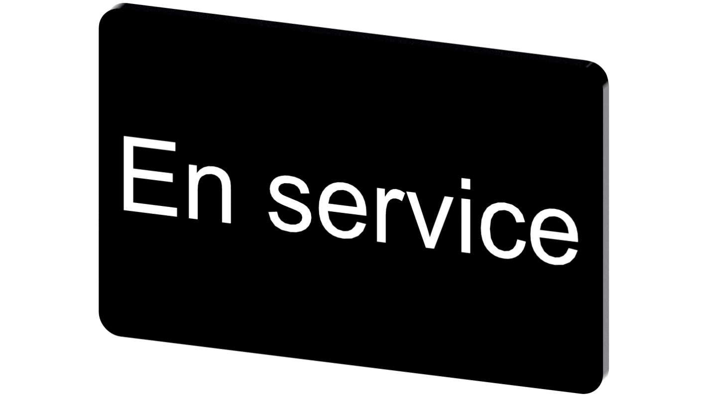 Siemens Labeling plate, En service