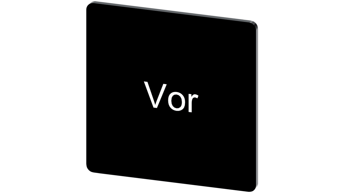 Siemens Labeling plate, Vor