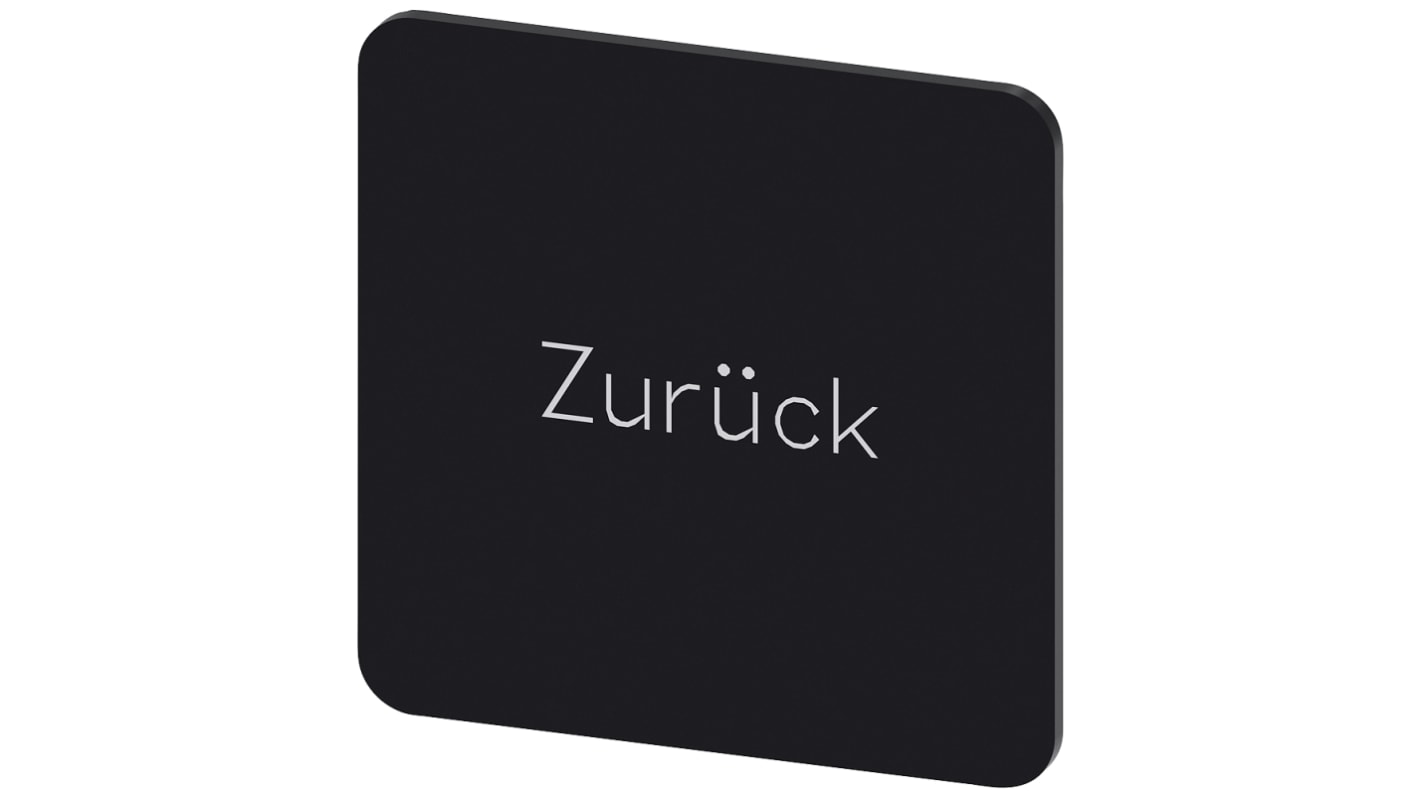 Siemens Labeling plate, Zurück