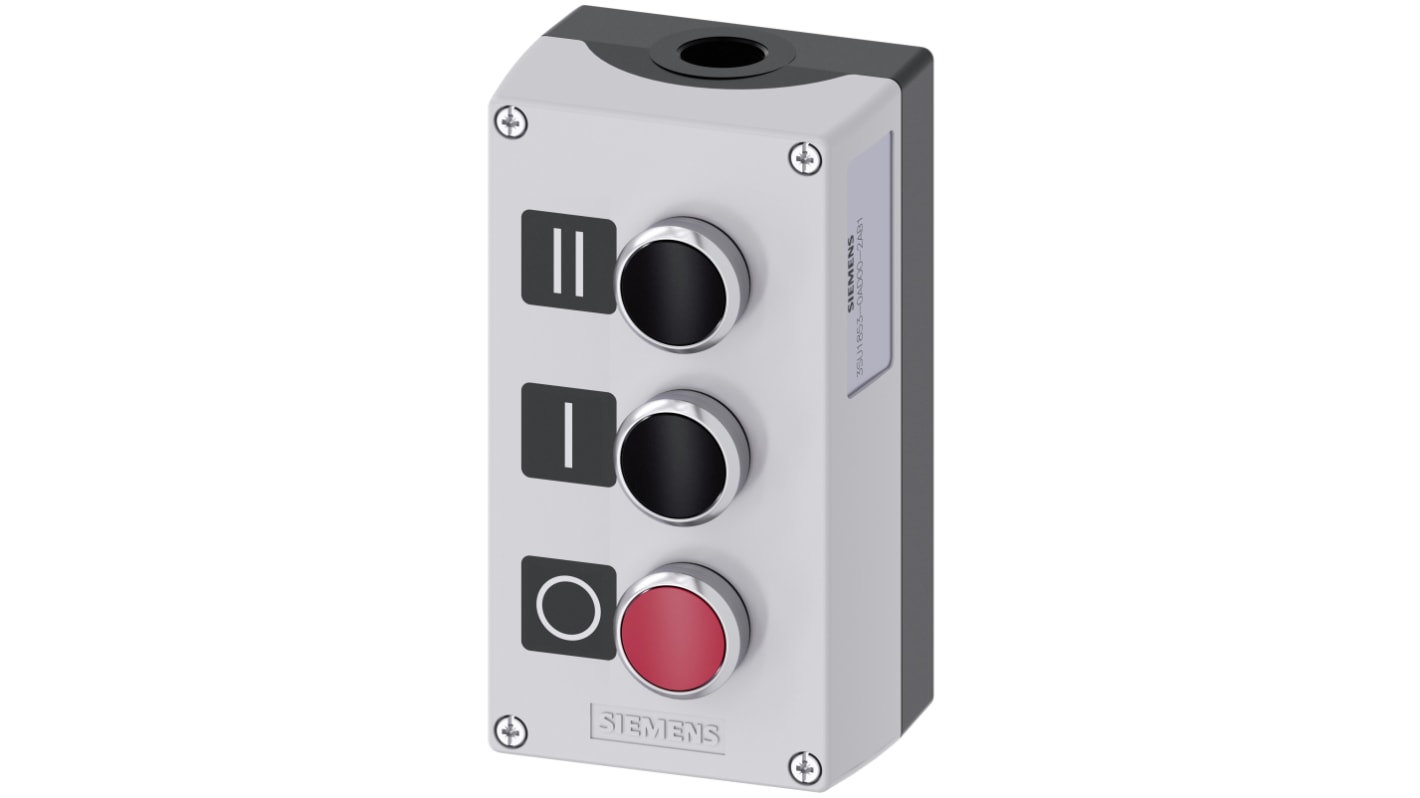 Interruttore stazione di controllo Siemens, 10A, , IP66, IP67, IP69