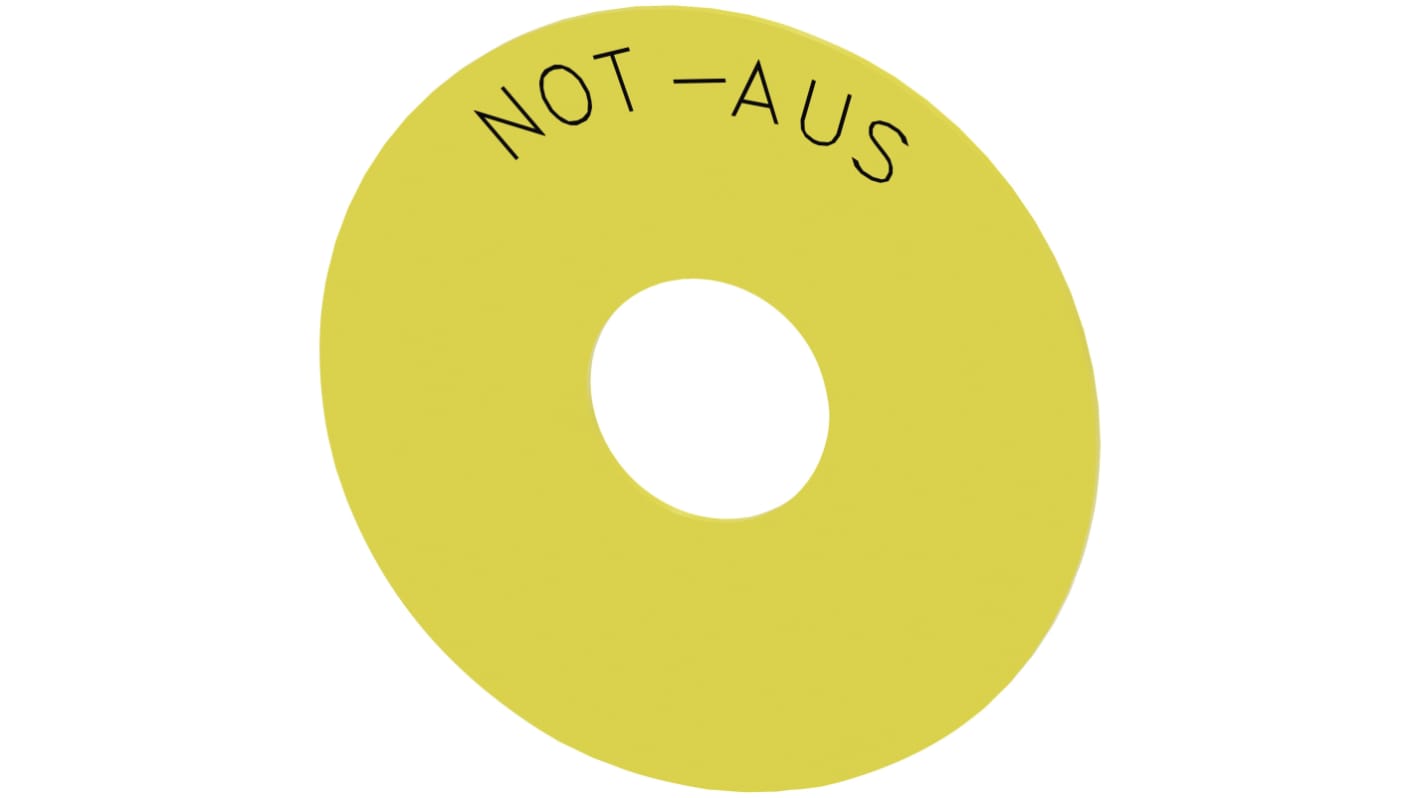 Siemens EMERGENCY STOP backing plate, Not - Aus