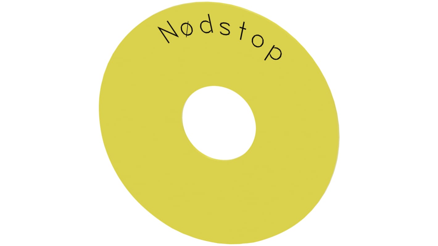 Siemens EMERGENCY STOP backing plate, Nødstop