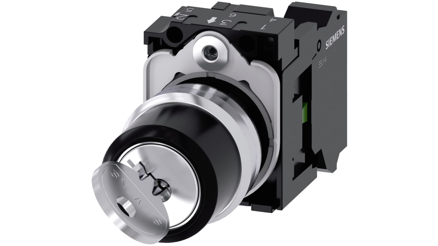 Siemens IP66, IP67, IP69 Key Switch, SPST 2-Way