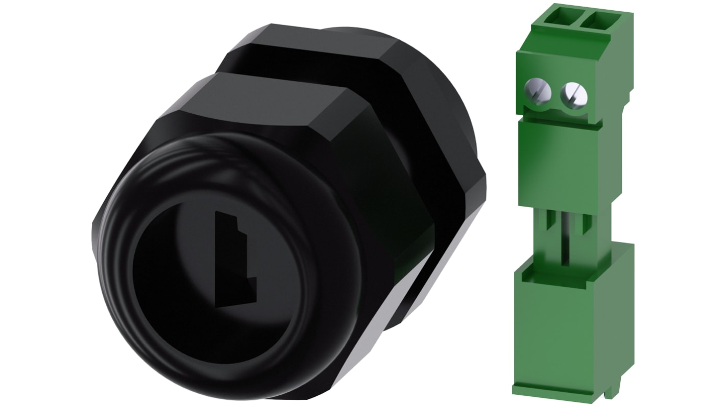 Siemens SIRIUS ACT Series Black Plastic Cable Gland, M25 Thread, IP66, IP67, IP69 (IP69K)