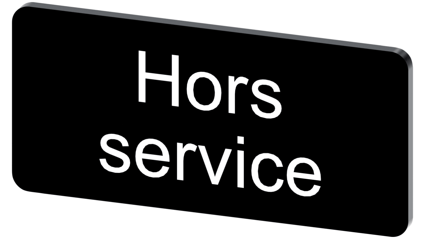 Siemens 按钮标识牌 标签板, "Hors service"文字, SIRIUS ACT 3SU19系列