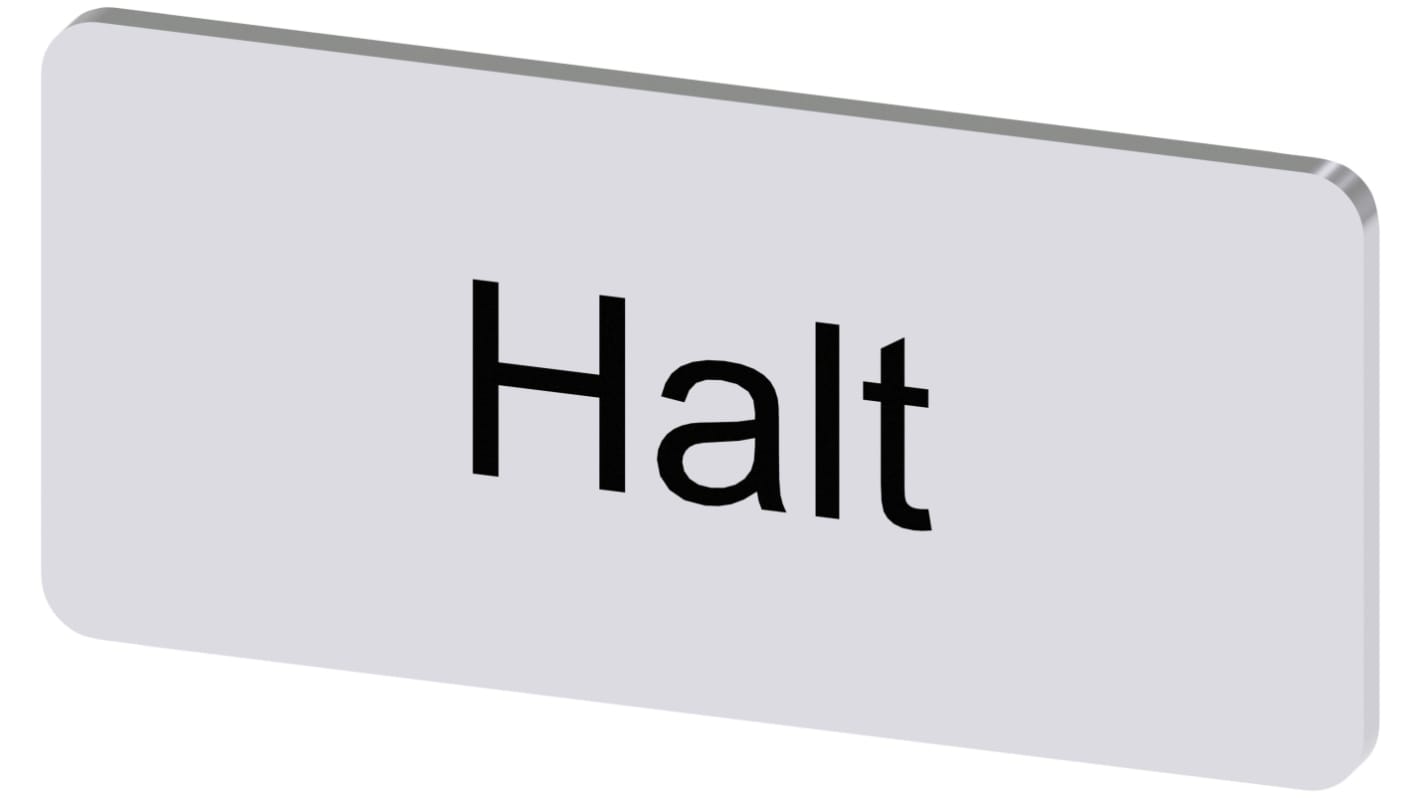 Siemens Labeling plate, Halt