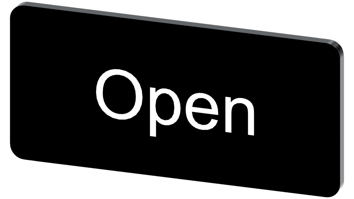 Siemens Labeling plate, Open