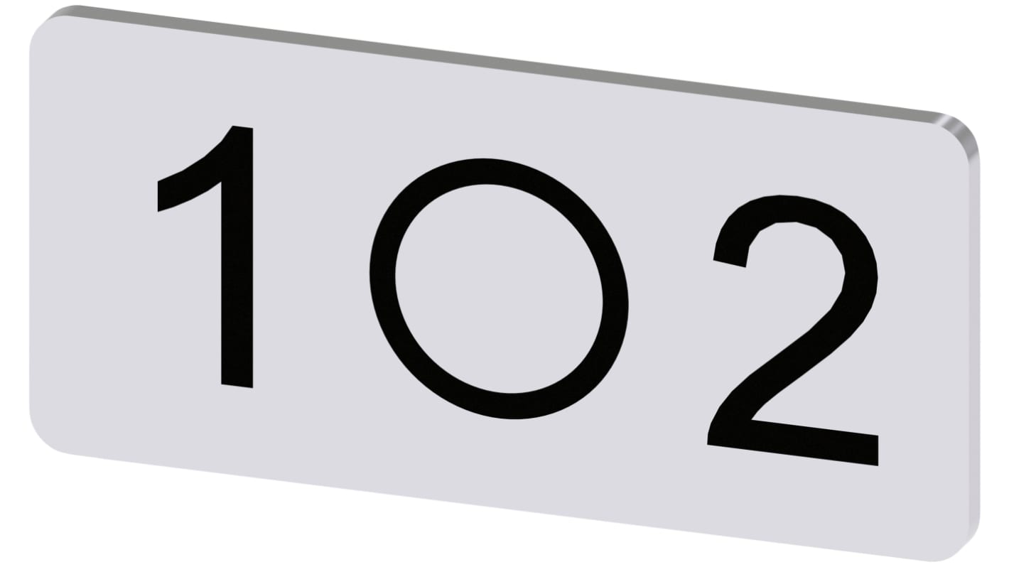 Siemens 按钮标识牌 标签板, "1 - O - 2"文字, SIRIUS ACT 3SU19系列