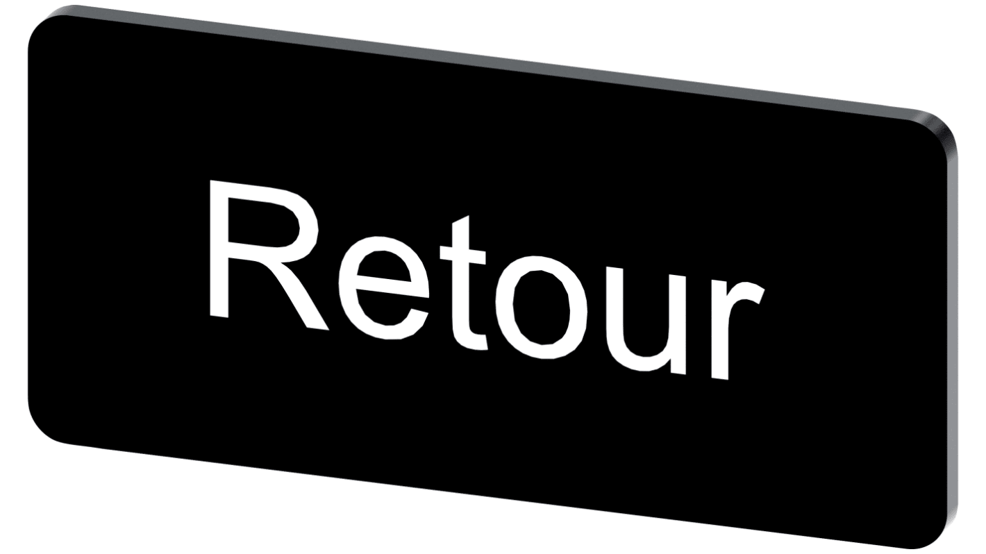 Siemens Labeling plate, Retour