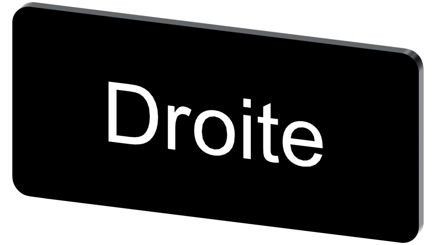 Siemens 按钮标识牌 标签板, "Droite"文字, SIRIUS ACT 3SU19系列