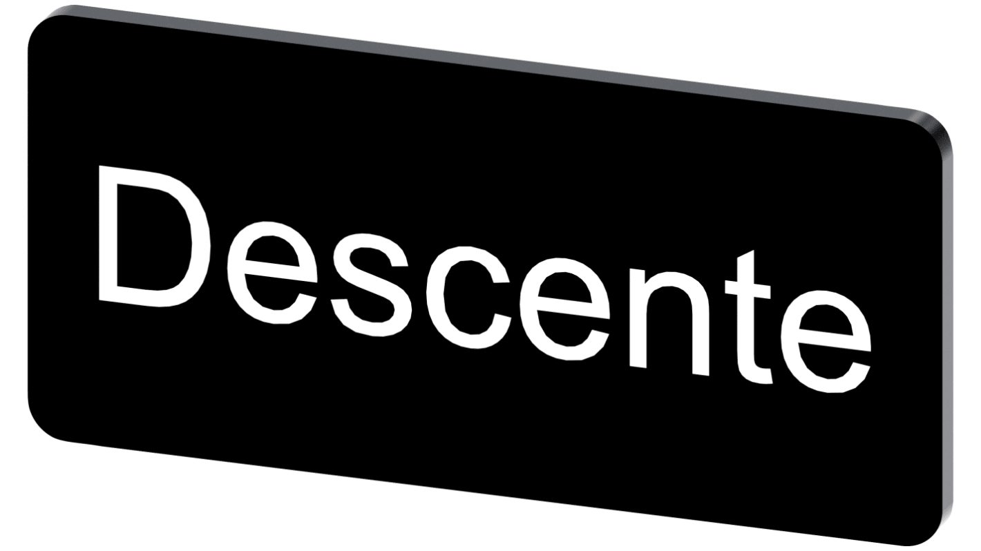 Siemens Labeling plate, Descente