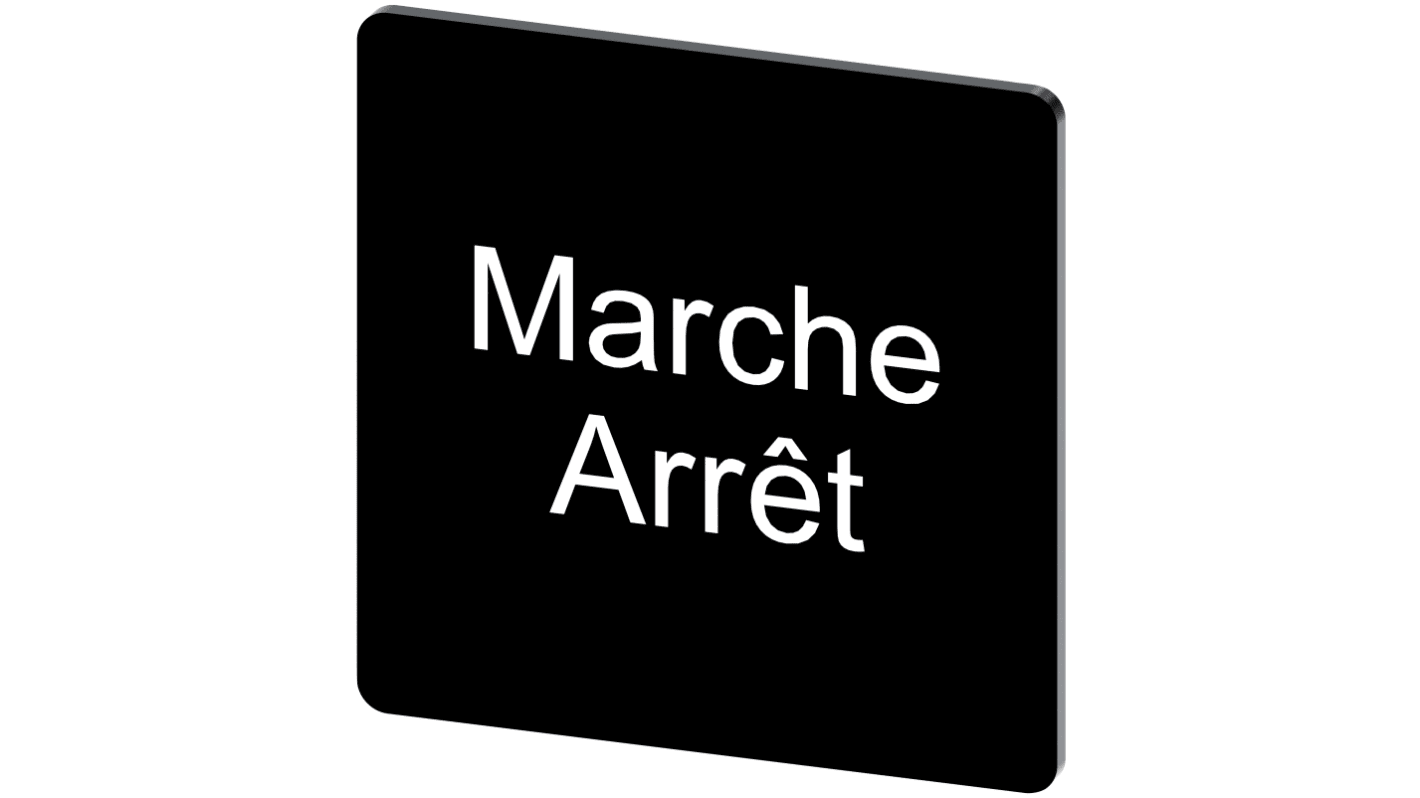 Siemens 按钮标识牌 标签板, "Marche Arrêt"文字, SIRIUS ACT 3SU19系列