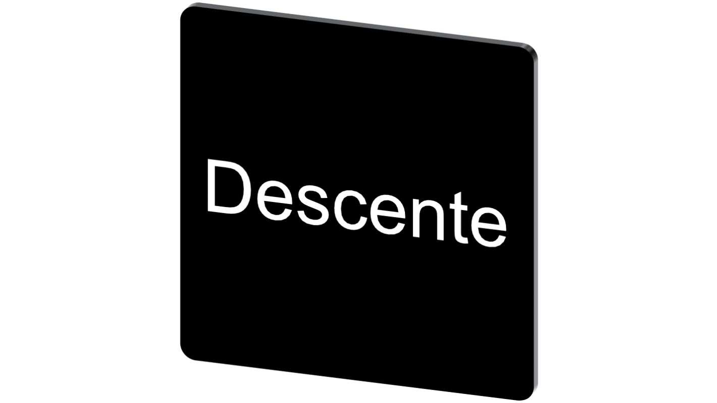 Siemens Labeling plate, Descente