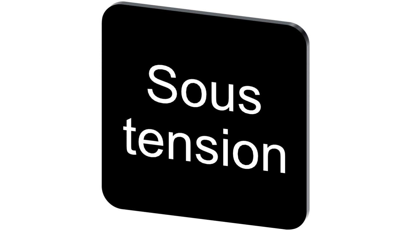 Siemens Labeling plate, Sous Tension