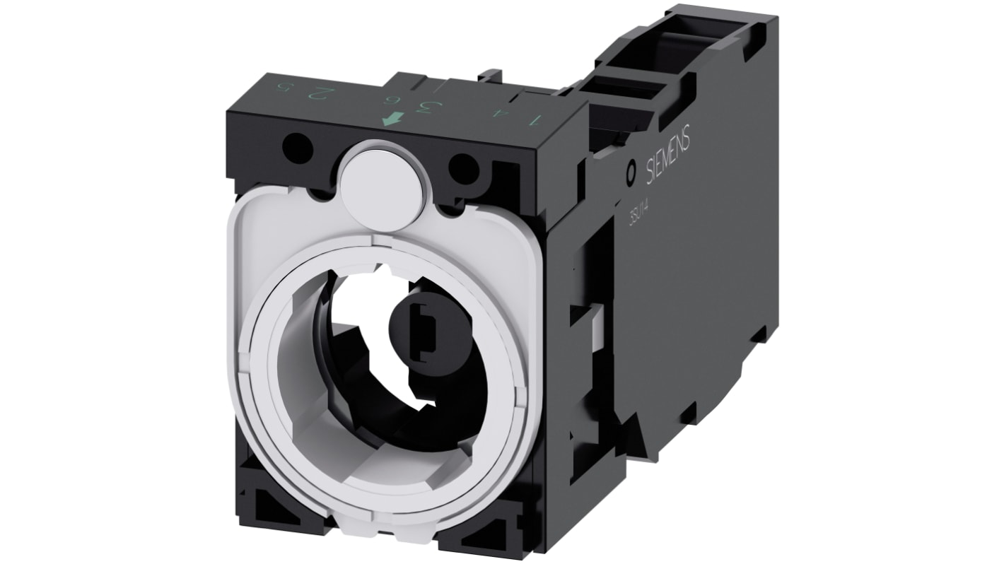 Siemens SIRIUS ACT 3SU15 Series Contact Block, 6 ... 24V, 1NO + 1NC
