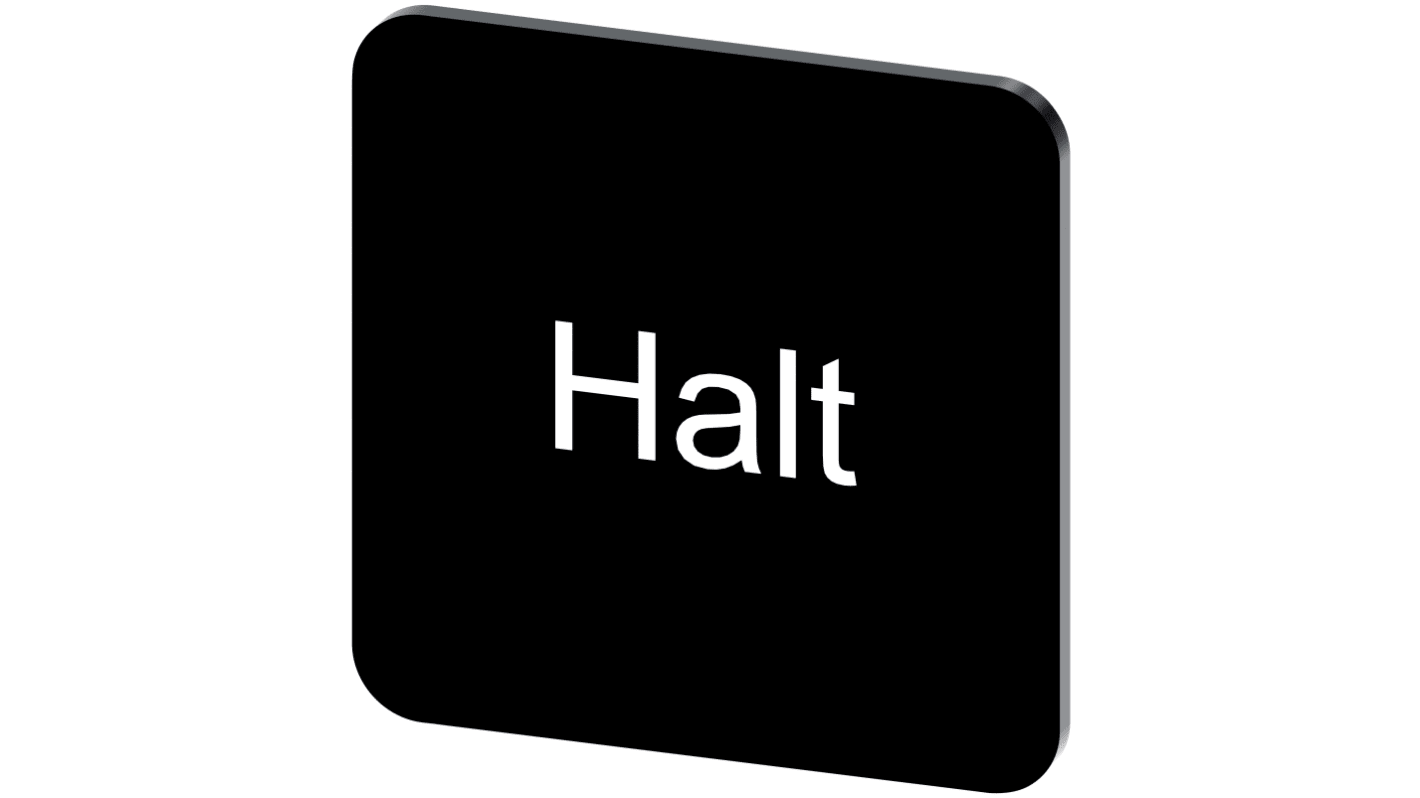 Siemens Labeling plate, Halt