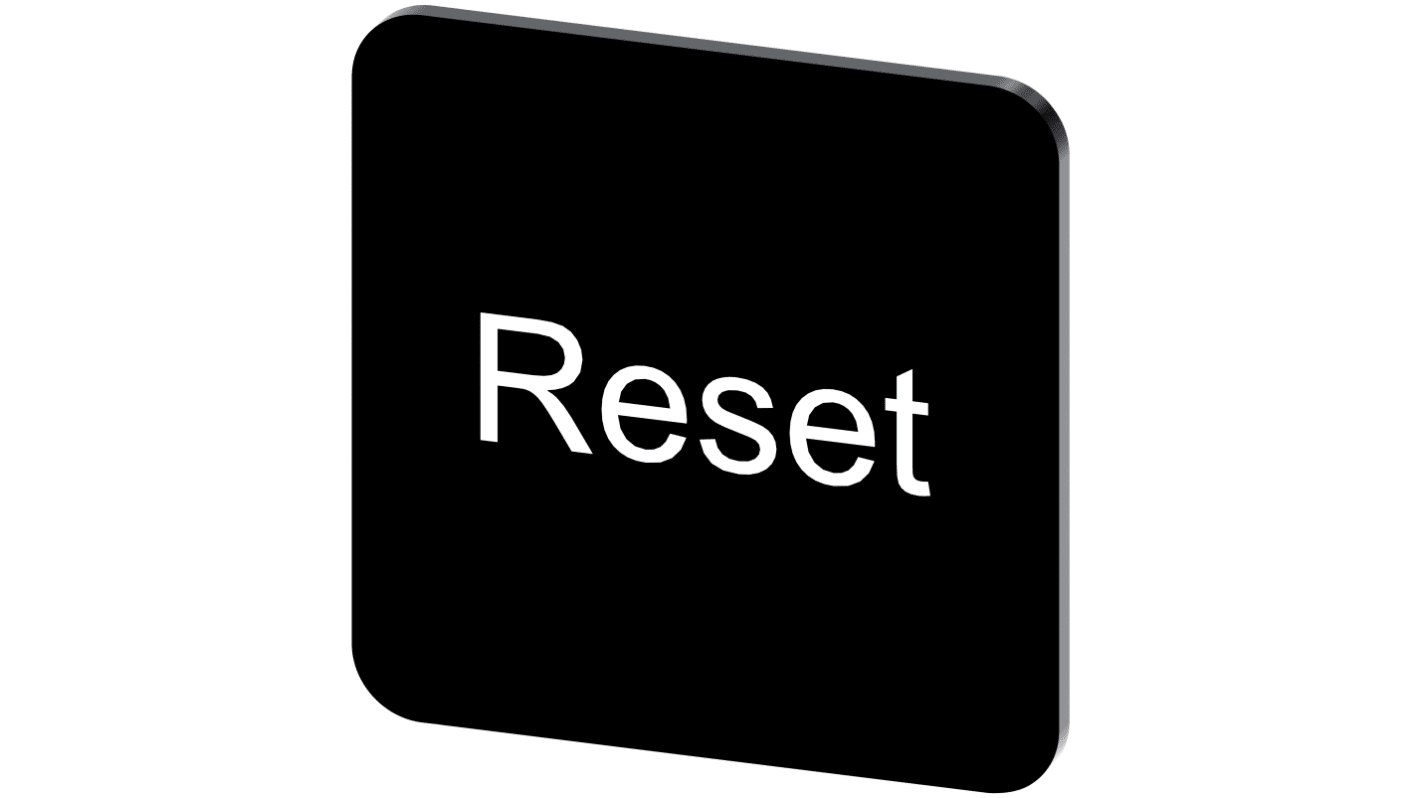 Siemens Labeling plate, Reset