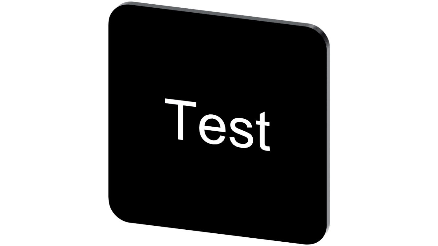 Siemens Labeling plate, Test