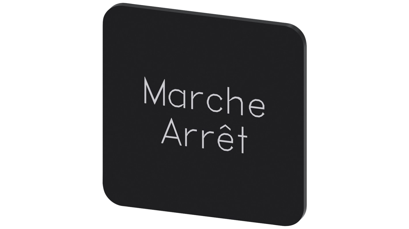 Siemens Labeling plate, Marche Arrêt